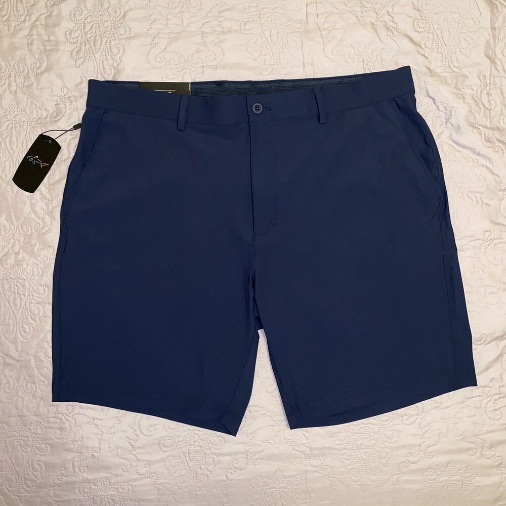 Greg Norman Performance Stretch UPF Golf Bermuda Shorts Blue Men’s 38